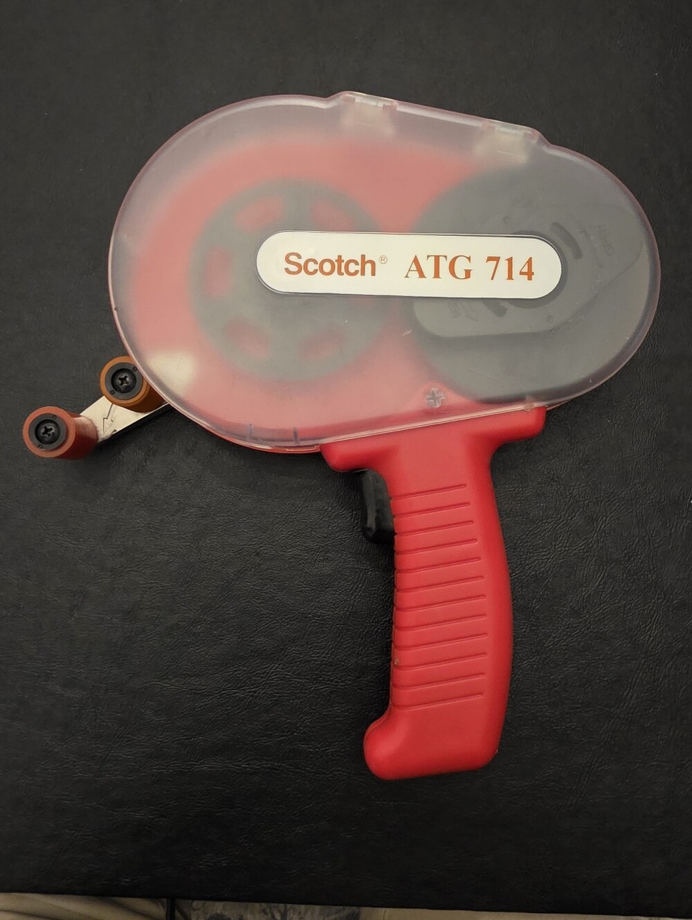 Scotch ATG 714 Adhesive Transfer Tape Applicator Gun 3M Handheld w/ Cover Works